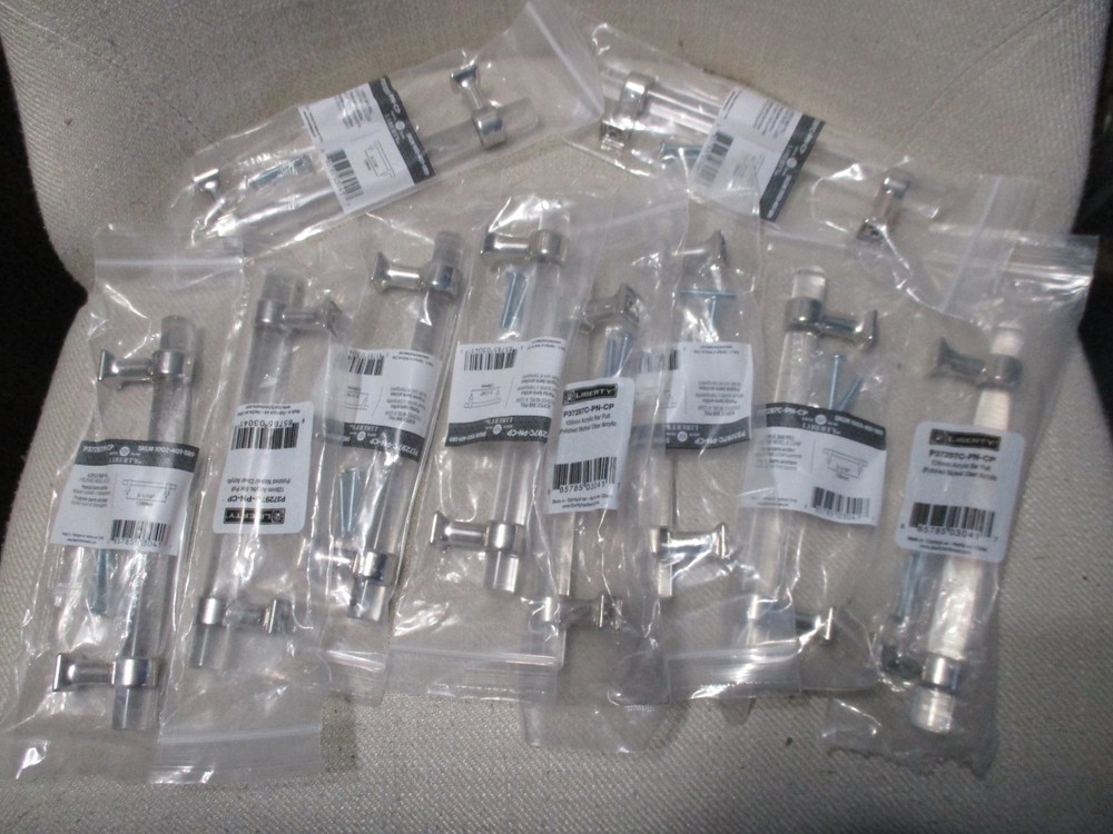 10-Pack Liberty 5-1/16 in Acrylic Polished Nickel & Clear Cabinet Drawer Pull