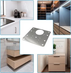 ON SALE 4x/8x Hinge Repair Plate Stainless Steel Bracket Kit 3.54 x 3.54 inches