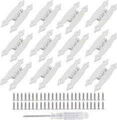 12 Pack H-Shape Cabinet Hinges, Hammercraft Flush Door Hinge for Kitchen Cupb…