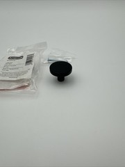 Cabinet Knob | Matte Black | 1-3/8 inch (35 mm) Diameter | Versa | 1 Pack | Draw