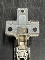 Blum Cabinet Hinge 70.655-01.01, Nickel, w/ 175H719-02.22 Clip-On Base Plate