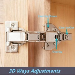 165 Degree Corner Cabinet Hinges 2 Pack Full Overlay Hydraulic Concealed Soft