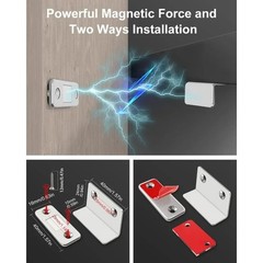 Magnetic Door Catch Latch | Drill-Free Strong Adhesion Cabinet Closer USA