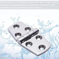 Boat Casting Solid Door Hinges,Marine Grade 316 Stainless Steel Mirror Polish…