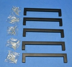 Lot of 5 goldenwarm Black Cabinet Pulls Handles Kitchen Cabinets -LSJ12BK160