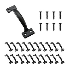 HOME MASTER HARDWARE 20 Pack 6-1/2 inch Gate Pull Door 6-1/2inch(20Pack) Black
