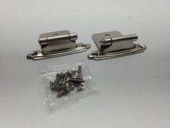 Ravinte 50 Pack 25 Pairs 1/2 inch Overlay Cabinet Hinges White Semi-Concealed
