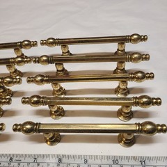 Lot of 10 Vintage Amerock Allison Solid Brass 3″ Ctr. Cabinet Bar Pull 555
