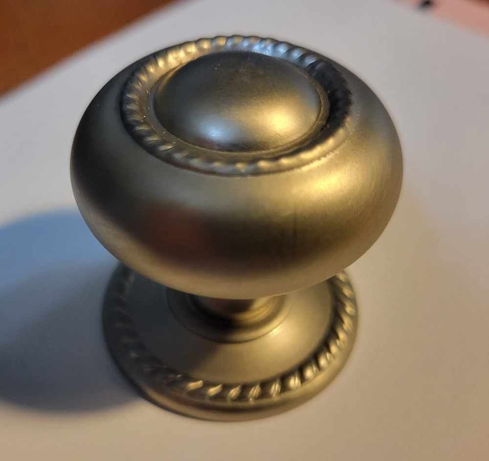 16 Satin Nickel Kitchen Cabinet Drawer Knob Knobs 1 1/2-in w long screws NIB