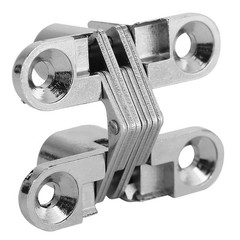 Haosie Hidden Door Hinge, 180 Degree Concealed Cross 41mm/1.6in, Silver