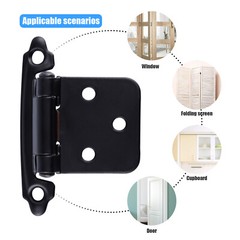 Overlay Cabinet Door 1/2 inch Hinges Self-Closing Face Mount Hinge W/Screw Lot