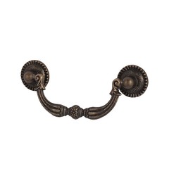 1~20PCS Vintage Drop Bail Dresser Pull Handle Drawer Pulls Rustic Antique Bronze