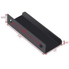 12 PCS 3.15 Inch Black Aluminum Concealed Finger Edge Pull Handles Cabinets