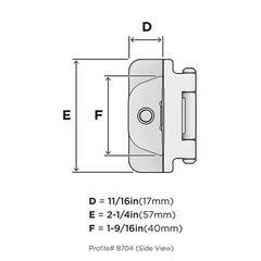 Cabinet Hinge 1/2in Overlay Satin Nickel Double Demountable Steel 2 Pack Set