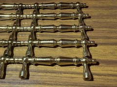 VTG 10 Brass Cabinet Pulls Vintage Style Handles