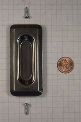 MHC #262-142 FLUSH SLIDING DOOR PULL, WROUGHT STEEL, BRIGHT NICKEL-PLATED