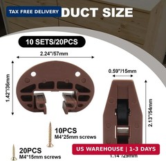 Plastic Center Mount Drawer Track Guidess, Dresser Repair Parts | 20pcs/10 Sets,