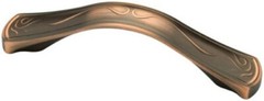 (5 Pack) 3 inch or 3-3/4 inch Dual Mount Vignette Pull Red Antique Copper