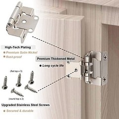 1/2″ Overlay Semi Partial Wrap Kitchen Cabinet Cupboard Hinges Self Closing LOT