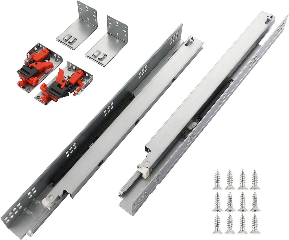 6 Pairs of 21 Inch Undermount Soft Close Drawer Slides Full Extension Concealed