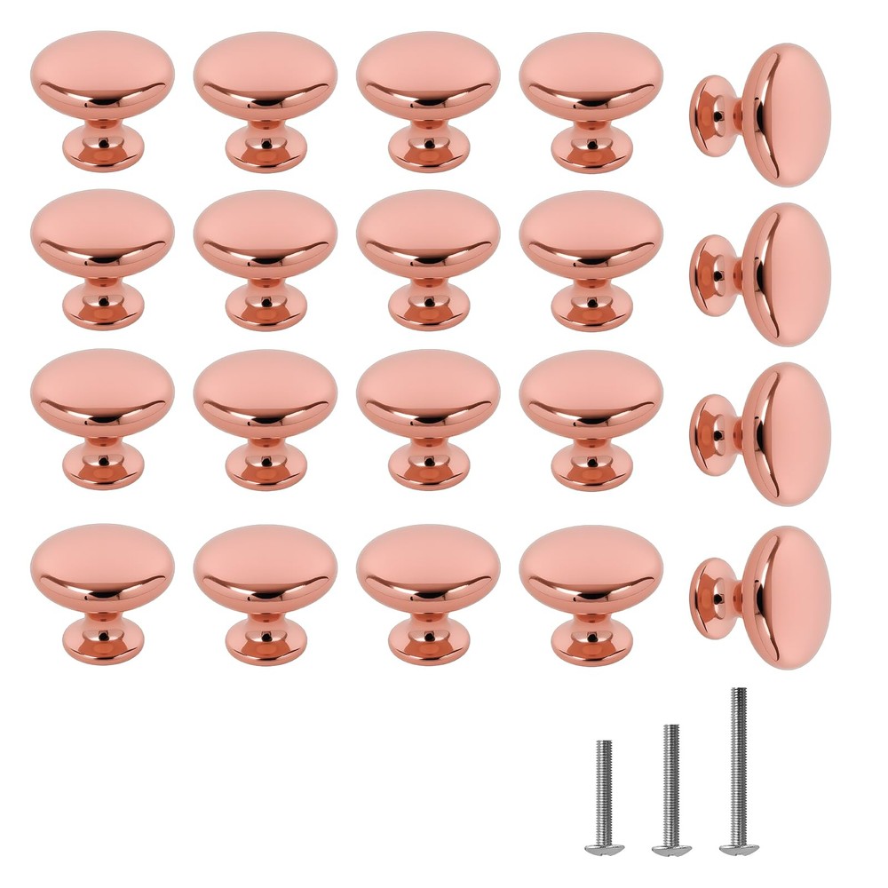 20x Polished Chrome Cabinet Hardware Round Mushroom Knob Drawer Handles 30mm/…