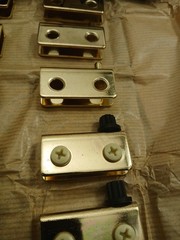 NOS 5 Pairs- BRASS Glass Door Hinges futaba Hinge , steel