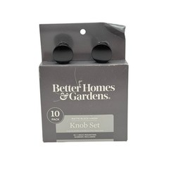 Better Homes & Gardens Matte Black Cabinet Knobs 10 Pack 1.25” 32mm NIB