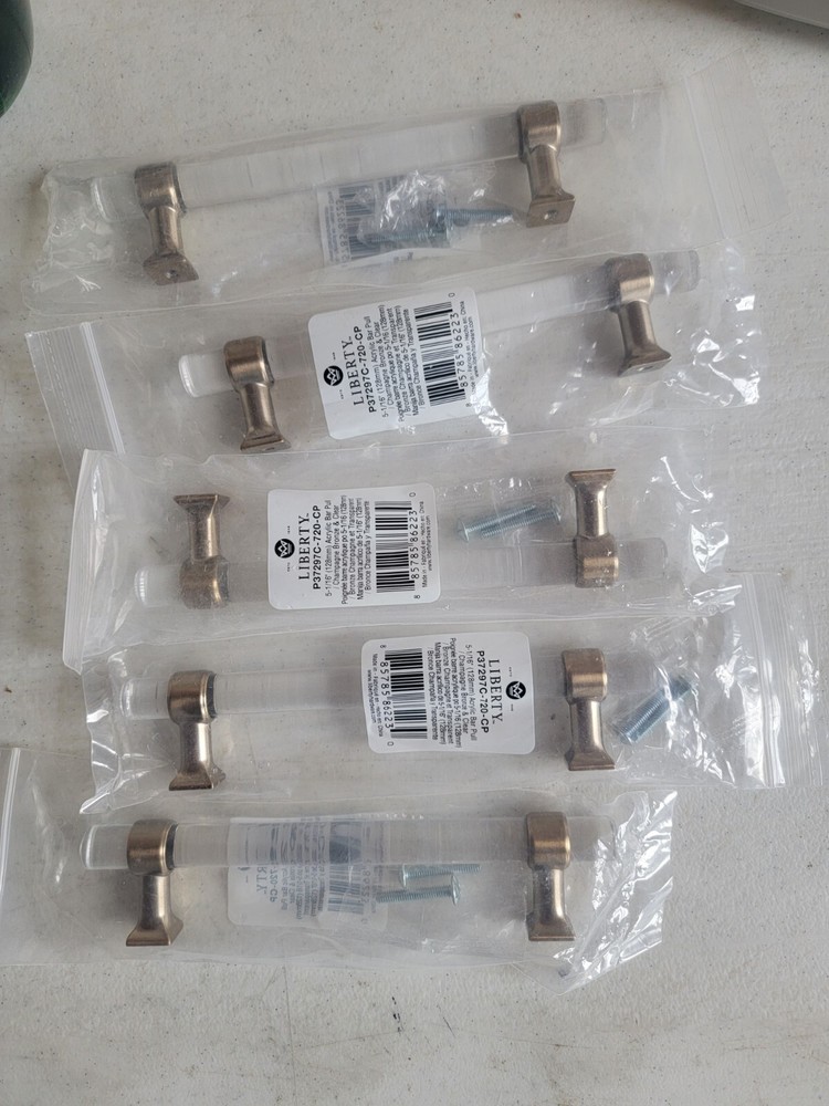 6pk Liberty 5-1/16 In. (128 mm) Cl To Cl Champagne Bronze And Clear Acrylic A1