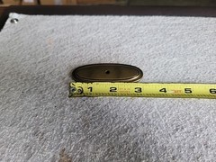 P277-LP Lancaster Hand Polished Brass 3″ Oval Cabinet Knob Backplate Hickory