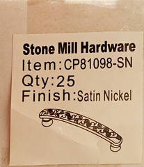 LOT OF 25 Stone Mill Oakley Satin Nickel Cabinet Pulls 3-3/4″ CTC Decorative