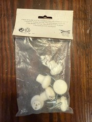 NEW Ikea Grundform 566.680.07 White Birch Plastic Knobs 25mm Pulls 6 Pack SEALED