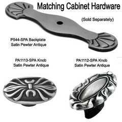 Pack of 10 PA1113-SPA Satin Pewter Antique 2 1/8″ Oval Cabinet Knob Pull Hickory