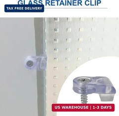 Glass Panel Retainer Clips 8-pk, Made in the USA [Choose Your Offset] – For Curi