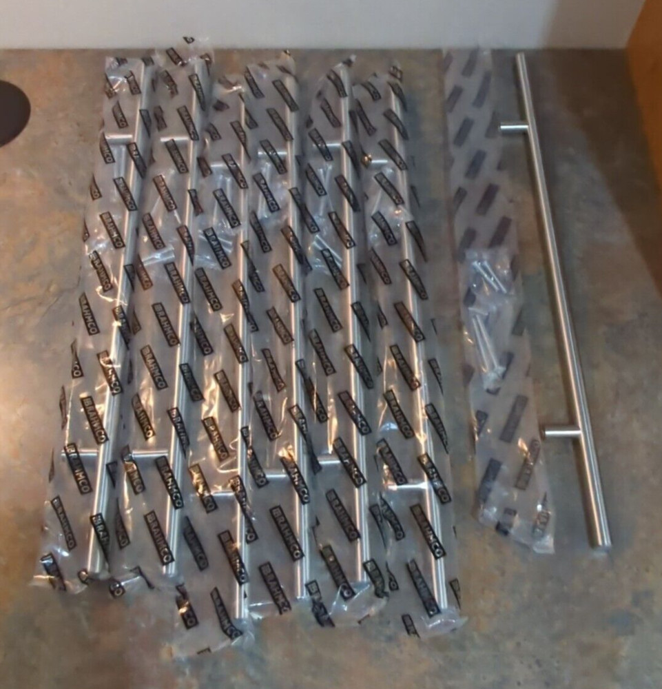 Lot 7 Modern Euro 16″ Stainless Steel Satin Nickel Finish Drawer Pulls Handles