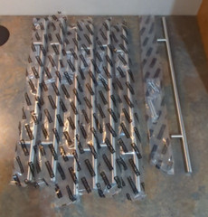 Lot 7 Modern Euro 16″ Stainless Steel Satin Nickel Finish Drawer Pulls Handles