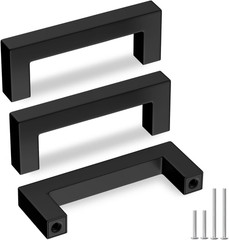 22 Pack 5 Inch Black Cabinet Handles Matte Black Drawer Pulls Stainless Steel Ca