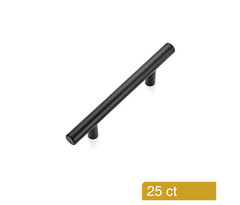 Style Selections Matte Black Cabinet Drawer Pulls 3-3/4″ CC 25-Pack