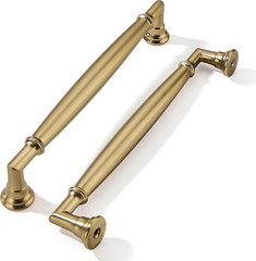 10 Pack 6 Inch(152Mm) Champagne Bronze Cabinet Pulls Heavy Duty Solid Satin Bras