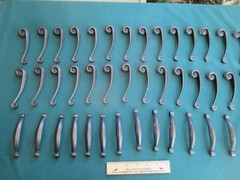 41 Vintage Cabinet/Drawer Handles/Pulls 4 1/2″” Holes, 4 ” Length Mid-Century