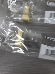 GlideRite 8 1/4″ Center CC Clear Acrylic Cabinet Pull Satin Gold 4718-128-SG-1
