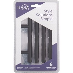 KasaWare 136 mm (5-3/8 In.) L. Matte Black 3 In. Center-to-Center Cabinet Pull