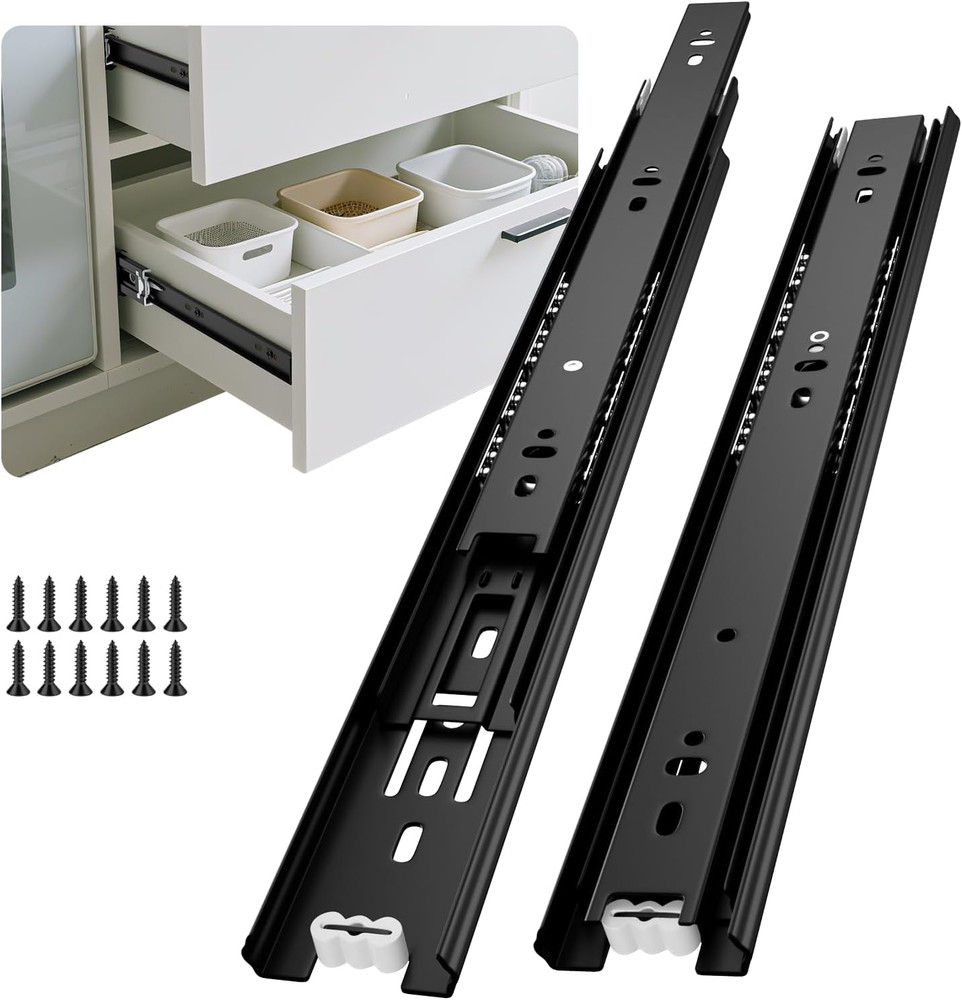 Full Extension Ball Bearing Drawer Slides 12 Inch Side Mount Cabinet Rails 1