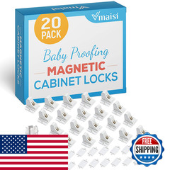 20 Pack Magnetic Cabinet Locks Baby Proofing – Vmaisi Children Proof Cupboard