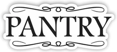 Vinyl Wall Decal for Pantry Kitchen Decor, Modern Black Letter Print Quote on Wh