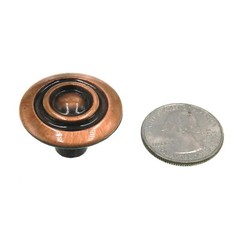 Vintage Amerock Imperia Antique Copper 1 1/8″ Round Cabinet Knob BP591-AC