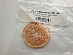 Carpe Diem Hardware Carpe 309- 1 5/8″ Millennium round escutcheon Gilded mercury