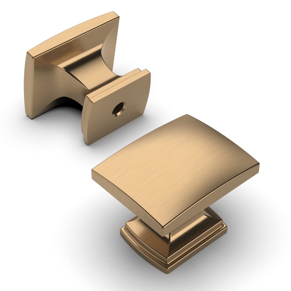 10 Pack Champagne Bronze Cabinet Knobs 11/8 Inch Single Hole Cabinet Pulls Dress