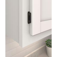 Matte Black 1/2 In. (13 Mm) Overlay Double Demountable, Cabinet Hinge (2-Pack)