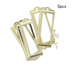 5pcs Antique Label Holder Metal Name Card Frame Furniture Cabinet Drawer Box