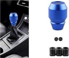 Car Shift Knob, Aluminum Alloy Manual Automatic Vehicle Gear Shift Color: Blue
